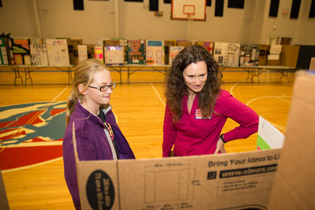 BRES student and Appalachian Faculty at the Science Fair