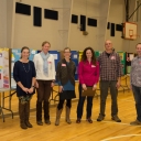 L to R: BRES teacher and curriculum coach Tania Rollins, Appalachian STEM faculty Dr. Jamie Levine, Geology; Dr. Tonya Coffey, Physics; Dr. Dana Powell, Anthropology; Dr. Michael Madritch, Biology; Dr. Bob Swarthout, Chemistry and Environmental Science. Not pictured: Dr. Saskia van de Gevel, Geography & Planning; and Dr. Gypsy Price, Anthropology.