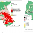 Fig. 1. Land use and land cover types in the Boone Creek watershed. Maps created by Aeon Russo ’19, environmental science and quantitative geoscience double major. Image provided by William Anderson