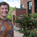 Rachel Gaines, a senior environmental science major from Dayton, Ohio. Gaines will graduate this summer and begin Appalachian’s graduate program in sustainable technology in the fall. Photo by Marie Freeman