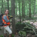 Appalachian alumna Cala Castleberry ’17 stops for a photo while serving as an archaeological technician and Burned Area Emergency Response (BAER) intern in the Great Smoky Mountains National Park. Castleberry helped with wildfire mitigation efforts in burned areas of the park. Photo courtesy of Cala Castleberry
