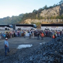 The first stop on the field trip was inside the Highway 105 Quarry operated by Vulcan Materials Company.
