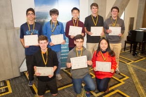Pictured here are the Comprehensive level winners from the NCCTM State Mathematics Contest held at Appalachian State University on March 8. They will next compete at the state competition. Photo by Marie Freeman