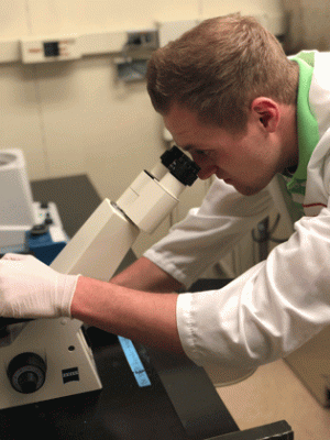 J. Tyler Ramsey ’16 at the National Institute of Environmental Health Sciences. Photo submitted