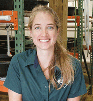 Rachael Hoch at North Carolina's Conservation Aquaculture Center