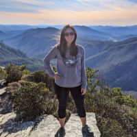Kimberly Paniagua Ferreira, student records supervisor, College Advising and Support Services Hub (CASSH), hiking at Hawksbill Mountain. Photo submitted