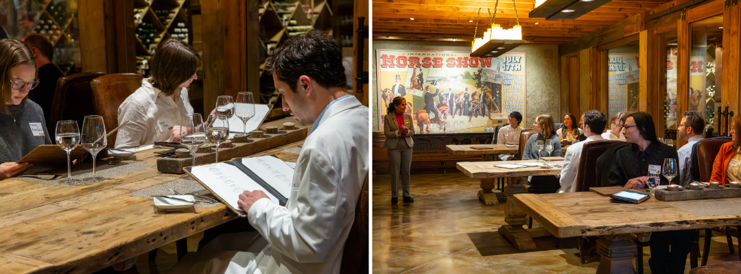 The program culminated in an upscale dining experience with campus and community leaders at Artisanal, a fine-dining restaurant owned by Appalachian State Board of Trustees Member Anita Greene. Photos by Lauren Gibbs