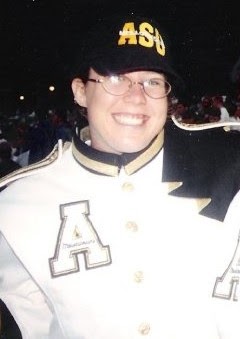Photo of Meredith Hooks from her time at Appalachian State University, as a member of the ASU Marching Band. Photo submitted.