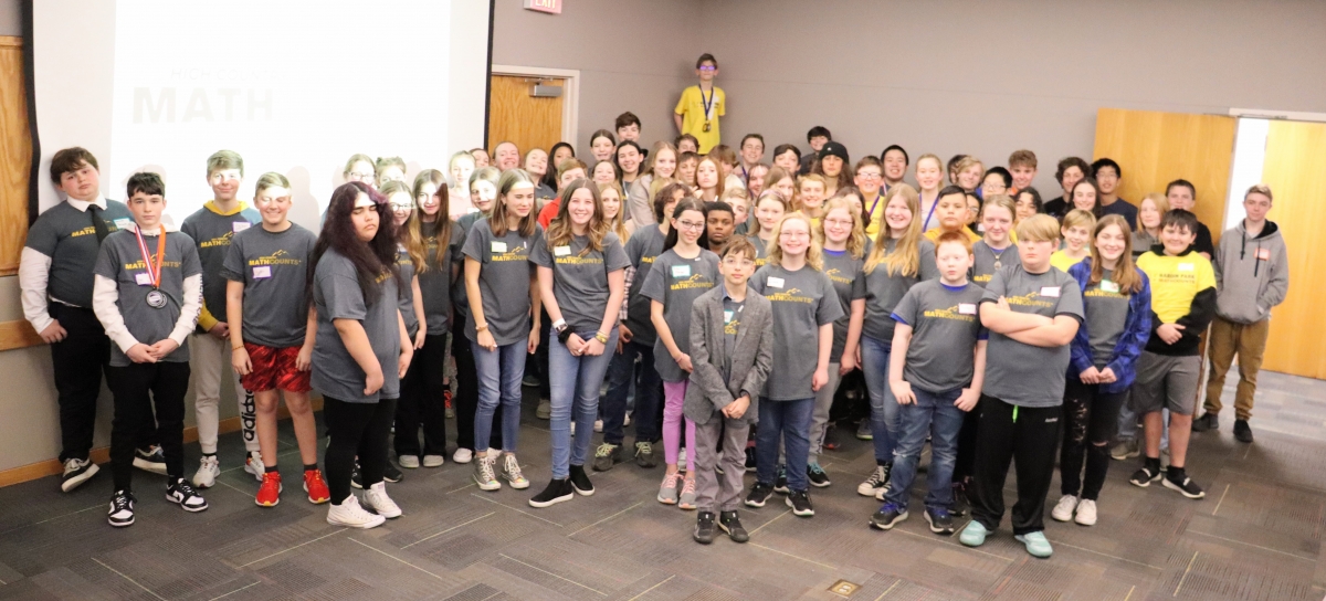 More than 80 students from 10 different schools met on the campus of Appalachian State University for the MathCounts Competition. Photo by Garrett Price, Watauga County Schools.