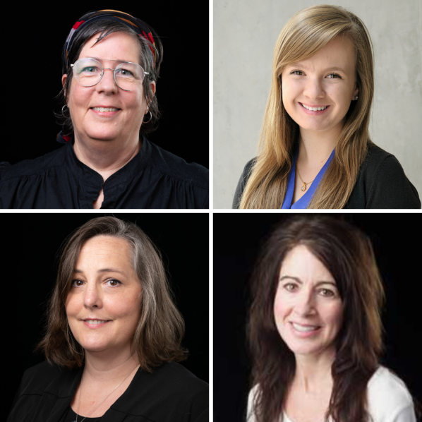 Mary Beth Crass (top left), Lauren Gibbs’17 ’18 (top right), Michelle Holcombe (bottom left), and Sharon Huntley (bottom right)