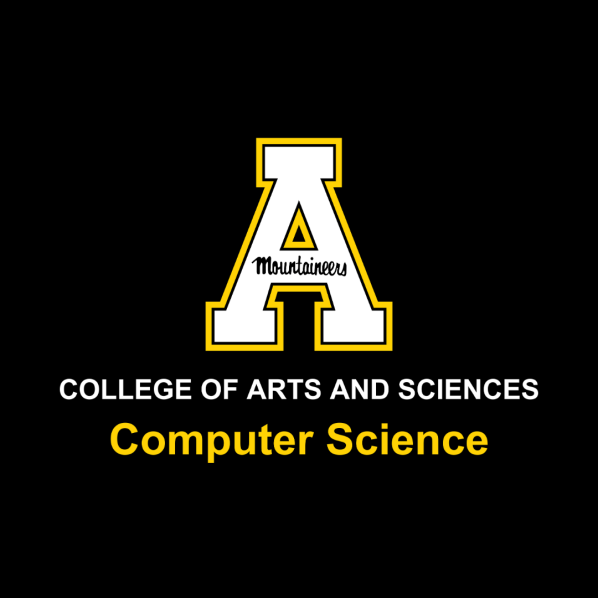 The Department of Computer Science logo featuring the block A with two lines of text underneath it: The first line reads 