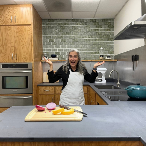 Carla Ramsdell, practitioner-in-residence in the Department of Physics and Astronomy and sustainability liaison for the College of Arts and Sciences, in the SPICE Lab. Photo submitted