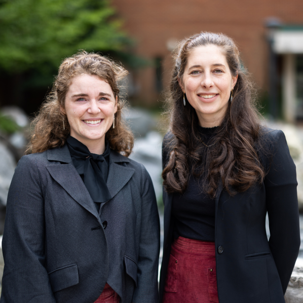 Sophie Ryan (left) and Dr. Maggie Sugg (right) at Appalachian State University. Photo by Chase Reynolds