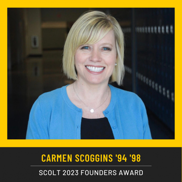 Carmen Scoggins '94 '98, adjunct Spanish and foreign language methodology instructor in the Appalachian State University Department of Languages, Literatures and Cultures (LLC) and Spanish teacher at Watauga High School, is the recipient of the Southern Conference on Language Teaching (SCOLT)'s 2023 Founders Award.
