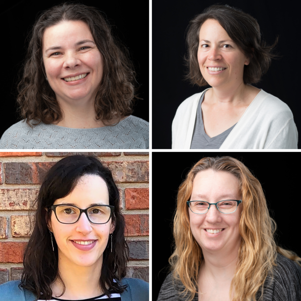 Alice Craft '06 '23 (top left), Kathy Henson '97 '15 (top right), Megan Hutton '22 (bottom left), and Alicia Roberts '03 (bottom right)