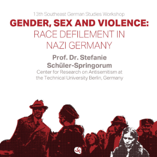 A poster for the “Gender, Sex and Violence” online lecture by Stefanie Schueler-Springorum. Graphic submitted.