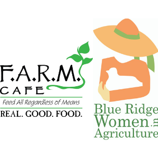F.A.R.M. Cafe and Blue Ridge Women in Agriculture (BRWIA) logos. Graphics submitted.