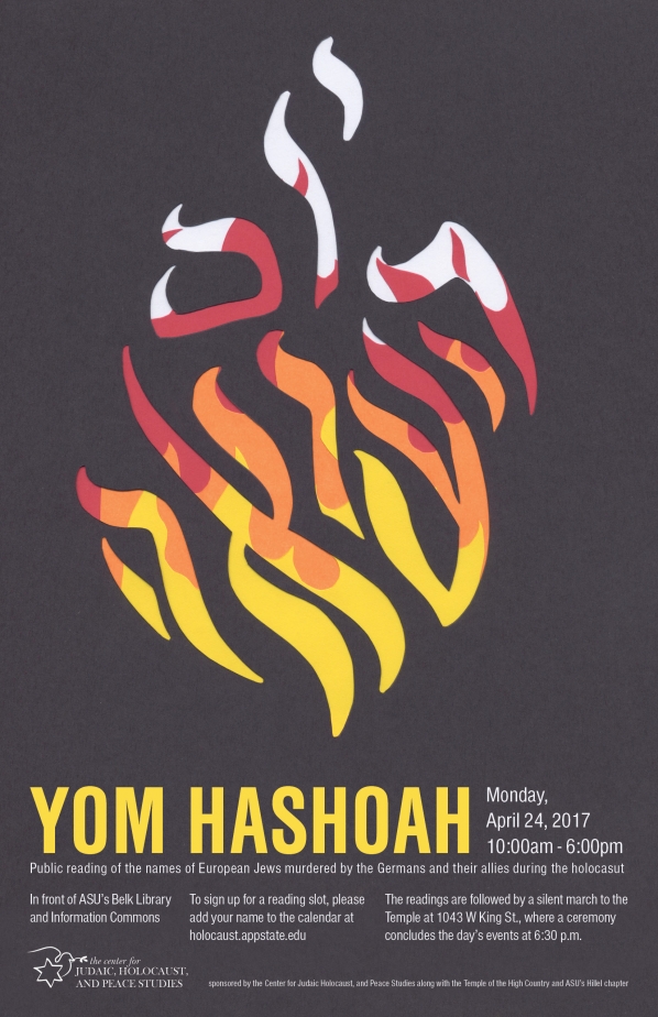 Yom HaShoah: Appalachian State and Boone Communities Remember Victims of the Holocaust on National Days of Remembrance