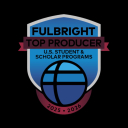 This badge signifies App State’s status as a Top Producing Institution of Fulbright scholars and students for the 2025–26 academic year. The university is the only master’s institution nationwide to receive the honor this year. Image courtesy of the Fulbright Program