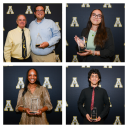 Top Left: Dr. Beradino DiBernardi and JP Neri. Top Right: Nicole Tran. Bottom Left: Natalee Jamerson. Bottom Right: Jesus Sisniega-Serrano.