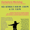 Bread & Puppet Free Cantastoria Workshop for Appalachian Community event poster. Graphic submitted.