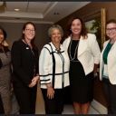 App State intern Sarah Caudill, far right, with leaders in Washington, D.C. With her, from left to right, are Angela Woods, Caudill’s supervisor in the U.S. Department of State’s Office of Academic Exchanges; Macon Barrow, a branch chief in the U.S. Department of State; Kay Cole James, president of the Heritage Foundation; and Caroline Casagrande, deputy assistant secretary of the U.S. Department of State. Photo submitted