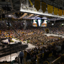 Holmes Convocation Center on the Boone campus of Appalachian State University was full of excitement as the Class of 2023 prepared to graduate on May 12 and 13 during Spring Commencement ceremonies. Graduates were joined by faculty, staff, family and friends to witness this milestone in their educational journeys. Photo by Chase Reynolds