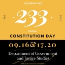 Constitution Day, being celebrated on Sept 16 & 17 this year at Appalachian. Graphic.