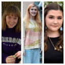 Lydia Blanton, junior from New Bern, NC; Sophie Wells, senior from Greensboro, NC; and Sarah Teague, senior from Greensboro, NC will receive scholarships for their works of creative prose and poetry. Photos submitted.