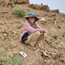 Vanya Dill, a senior geology major from Morrisville, at a field site in Mongolia in August 2025. Photo by Dr. Sarah Carmichael