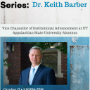 Poster for Graduate School Alumni Speaker Series with special guest Dr. Keith Barber