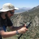 Dr. Cole Edwards, assistant professor in Appalachian State University’s Department of Geological and Environmental Sciences, takes measurements of sedimentary rocks in Nevada. Photo submitted