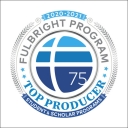 This badge signifies Appalachian State University is a top producer of Fulbright scholars and students for the 2020–21 academic year. App State is one of 17 schools nationwide to receive this honor. Image courtesy of Fulbright Program