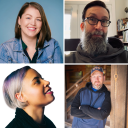 The Spring 2026 Hughlene Bostian Frank Visiting Writer Series will feature five performances of a production by playwright Kira Rockwell (top left) and presentations by authors Tim Earley (top right), Lillian-Yvonne Bertram (bottom left), and Gary Wheeler (bottom right). Photos submitted