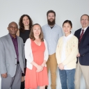 The research of four additional Innovation Scholars and their collaborators was funded by Appalachian State University’s Research Institute for Environment, Energy, and Economics (RIEEE) and the College of Arts and Sciences. They are, from left: Dr. Nathan Mowa, Dr. Suzanna Brauer, Grace Plummer, Kevin Gamble, Hei-Young Kim and Dr. Steve Seagle. Photo by Marie Freeman