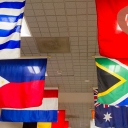 Each flag displayed in the International Hallway of Appalachian State University’s Plemmons Student Union represents an Appalachian student or faculty member studying abroad in another country or an international student studying at Appalachian. Approximately 50 international students attending Appalachian remain in Boone during the COVID-19 conditions. Photo by Marie Freeman