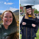 Helen Julian '22 (left) and Emily Walker (right) were inducted into the Fall 2023 Cratis D. Williams Society.