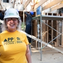 Appalachian alumna Tasse Little ’86, from Charlotte, is a member of the Appalachian Builds a Home planning committee. Photo by Chase Reynolds