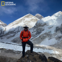 Dr. Baker Perry, National Geographic Explorer, professor in App State’s Department of Geography and Planning and senior scholar in App State’s Research Institute for Environment, Energy and Economics, is pictured with the Khumbu Glacier, Mount Everest and Mount Nuptse in the background. Photo by Ngawang Tenzing Sherpa/National Geographic