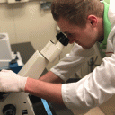 J. Tyler Ramsey ’16 at the National Institute of Environmental Health Sciences. Photo submitted
