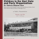 Poster for the “Children in the Nazi State and Party Organizations” event. Graphic submitted. 