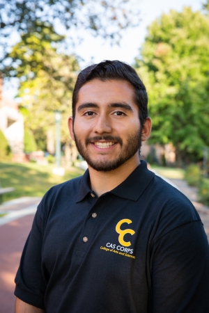 Andy Mendoza, Cell/Molecular Biology major, Chemistry minor. Photo by Ellen Gwin Burnette