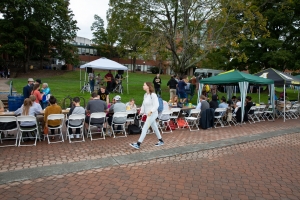 Participants last year on Sanford Mall enjoying Community FEaST at Appalachian State. Photo by Ellen Gwin Burnette.