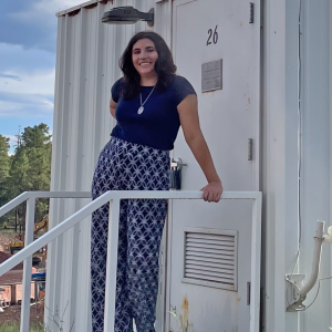 Olivia Adams, a senior applied physics and english major from Raleigh, at the Lowell Observatory in Flagstaff, AZ. Photo submitted.