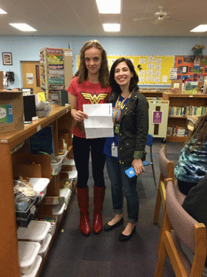 Adrienne Stumb (right) with her student Maci Cook (left) 