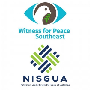 Network in Solidarity with the People of Guatemala (NISGUA) and Witness for Peace Southeast logos.