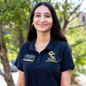 CAS Corps member Elyssa Ghazali is a junior biology major from Waxhaw. Photo by Lauren Gibbs.