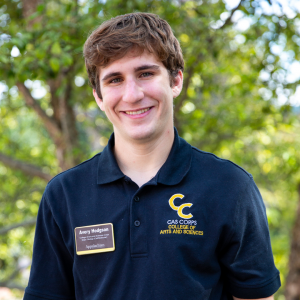 CAS Corps member Avery Hodgson is a junior biology major from Linwood. Photo by Lauren Andersen.