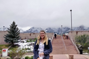 Taylor Foote in Colorado to after presenting her research at the Global Monitoring Annual Conference of the National Oceanic and Atmospheric Administration. Photo submitted