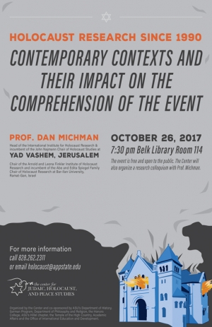 Professor Dan Michman of Yad Vashem, the World Holocaust Remembrance Center in Israel at Appalachian State